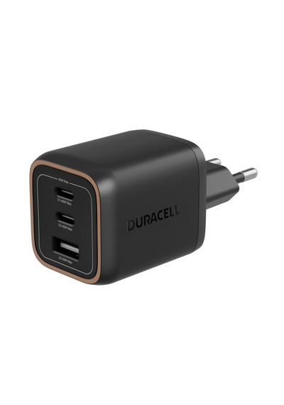 Duracell 65w Pd 2 Usb-c + 1 Usb-a I 3 Port Hızlı Şarj Adaptörü Siyah 65w Şarj Cihazı
