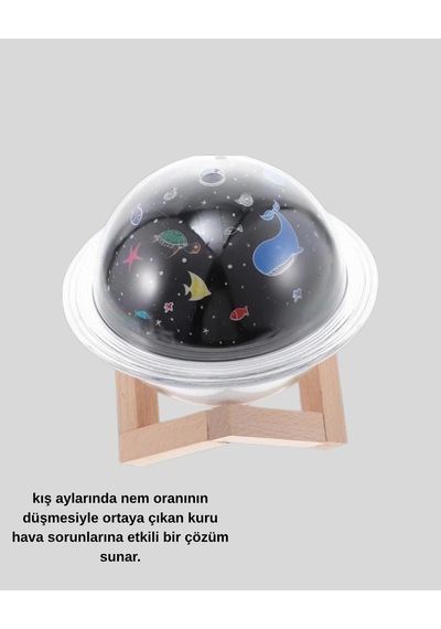Mey İthalat Usb Projeksiyon Gece Lambası Ve Hava Nemlendirici Aromaterapi Destekli, Taşınabilir M