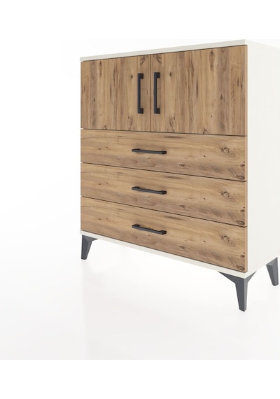 Arges Şifonyer 2 Raflı 3 Çekmeceli 2 Kapaklı 88x30x96 Aytaşı-çam Aytaşı