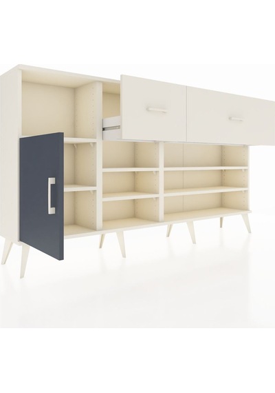 Arges Konsol 6 Raflı 2 Çekmeceli Tek Kapaklı 176x30x99 Aytaşı-antrasit/aytaşı Antrasıt/aytası - Aytası Arges Konsol 6 Raflı 2 Çekmeceli Tek Kapaklı 176x30x99 Aytaşı-antrasit/aytaşı Antrasıt/aytası - Aytası