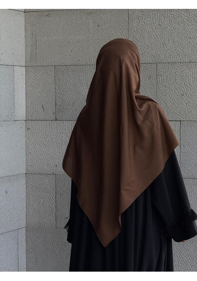 Qalortex Scarf Pamuklu Organik Modal Eşarp-kahve