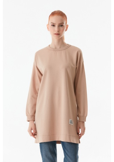 Fullamoda Fullamodest Basic Bisiklet Yaka Tunik 24ygb467204662-bej 24YGB467204662-Bej