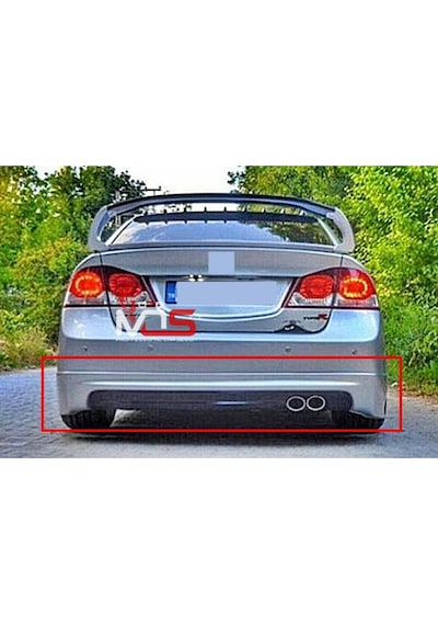 Honda Civic Fd6 Uyumlu Arka Tampon Eki Karlık Fiberglass Boyasız