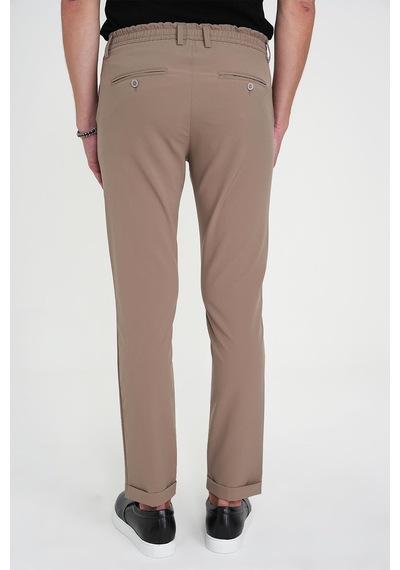 Efor Comfort Fit Beli Lastikli Yan Cep Bej Jogger Pantolon P 1150 Bej