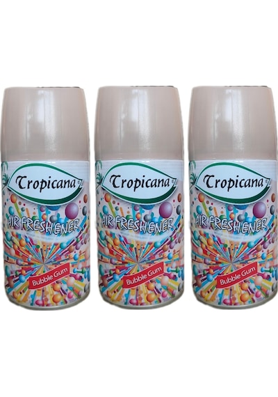 Tropicana Air Freshener Oda Kokusu Bubble Gum Spreyi 260 ML x 3 A