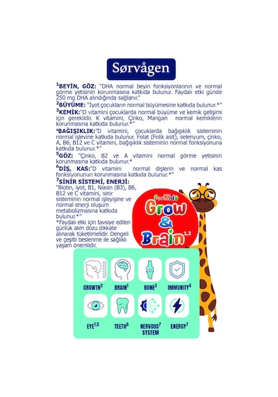 Sorvagen Grow Brain For Kids Sıvı 150 Ml