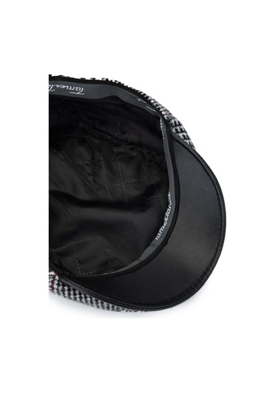 Tamer Tanca Erkek Tekstil Siyah London Kasket Şapka 524 1122 Sapka Sk24-25 Syh/byz Dsnl Siyah Beyaz