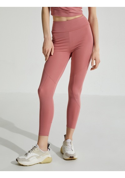 Koton Yoga Taytı Beli Baskılı Dikiş Detaylı Pembe 3sak40021nk 3SAK40021NK273 Gül