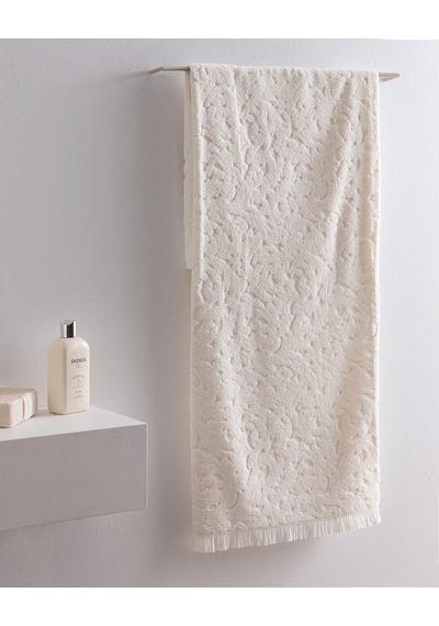 Pavot %100 Pamuk Banyo Havlusu - Ekru - 70x140 Cm 8684427296943