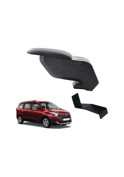 Dacia Lodgy Stepway 2015 Delmesiz Çelik Ayaklı Siyah Kolçak Kol Dayama