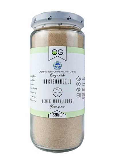 OG natural Organik Keçiboynuzlu Bebek Muhallebisi Karışımı 320 Gr +8 Ay 320 G