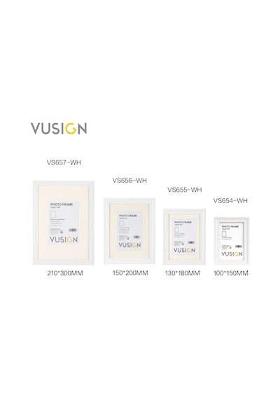 Vusıgn Vs656-wh Mdf Fotoğraf Çerçevesi 15x20 Cm Beyaz Kabartmalı Çerçeve Masaüstü Ve Duvar Askılı