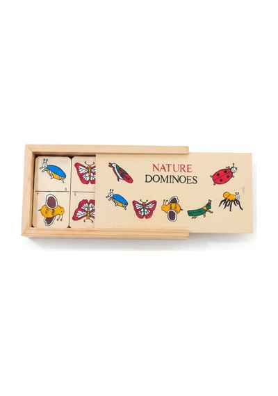 Ahşap Nature Domino Oyun Seti- 28 Parça Eğitici Ahşap Domino Oyunu