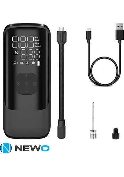 Newo Şarjlı Lastik Şişirme Pompası Işıklı Kp01