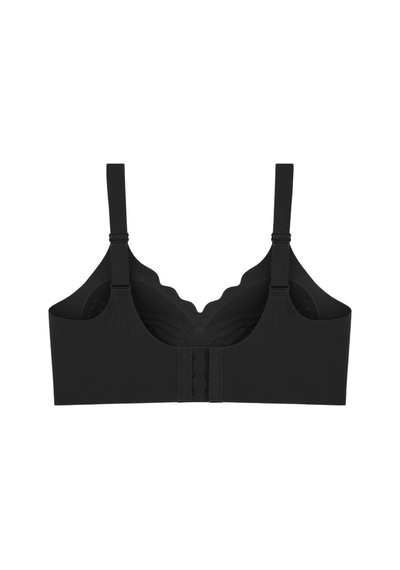 Cottonill Seamless Bra - Mirena Siyah Lazer Kesim Rib Dokulu Toparlayıcı Balensiz Kadın Sütyen