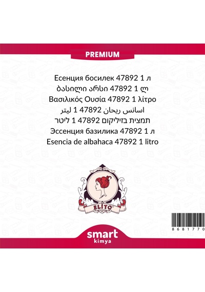 Premium Fesleğen Esansı 47892 1 Litre
