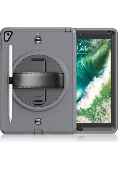 Newface İpad Uyumlu 5 Air 9.7 Kılıf Strap-c Otterbox Tablet Kapak Semeglbl - 86 - Gri