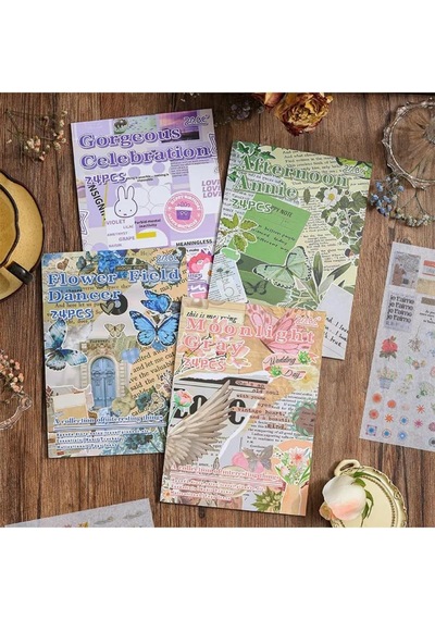 24 Sayfa Washi Çiçek Çerçeve Sticker Bullet Journal Scrapbook Laptop
