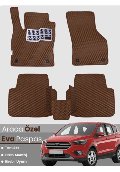 Ford Kuga 2 2013-2019 Uyumlu Eva Paspas Tam Set Araca Özel,su Geçirmez,kolay Montaj 944