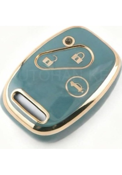 Autohan Keys Honda Civic Fd6, Crv, Accord 3 Buton Nano Anahtarlık Kılıfı, Gri Ve Gold Renk, Pre Standart