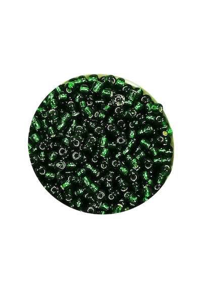 Dökme Cam Kum Boncuk 11/0 2 Mm - 60 Gram - Şefaf Koyu Yeşil - Bnc037