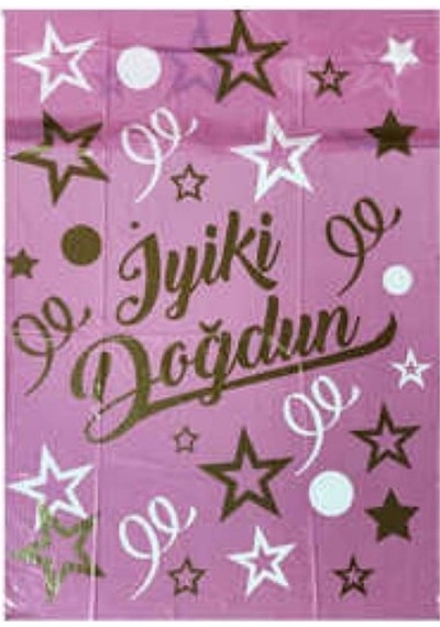 Masa Örtüsü İyiki Doğdun Pembe 120x180 Pk:1 +3