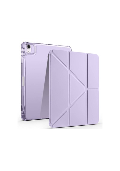 Apple Uyumlu iPad, Air 11 2024 Kılıf Tri Folding Kalem Bölmeli Standlı Kılıf Tablet Kılıfı