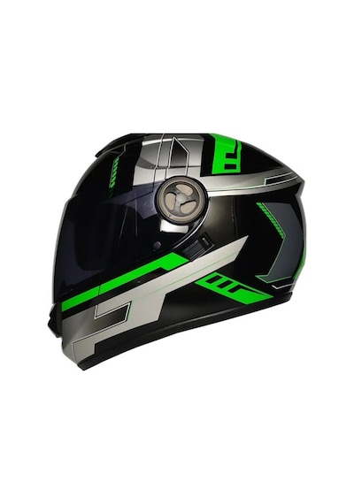 Motosiklet Kaskı Ce Onaylı Full Face Abs Materıal Güneş Vizörlü Kask Fr 913 Apeture-ap Anl913ap Yeşil