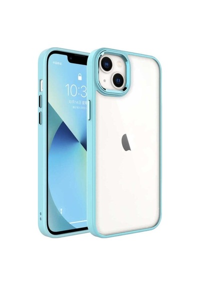 Apple Uyumlu iPhone 14 Kılıf Zore Krom Kapak Yeşil