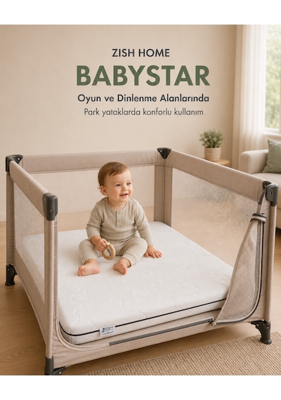 Babystar 10 Cm Sünger Bebek Ve Çocuk Yatağı Fermuarlı Yıkanabilir Kılıf Beşik, Anne Yanı, Park Yatak Ve Montessori 24 Dns Orta Sert Sünger Koruyucu Süprem Tamzara Kumaş 60 x 110 CM Babystar 10 Cm Sünger Bebek Ve Çocuk Yatağı Fermuarlı Yıkanabilir Kılıf Beşik, Anne Yanı, Park Yatak Ve Montessori 24 Dns Orta Sert Sünger Koruyucu Süprem Tamzara Kumaş 60 x 110 CM