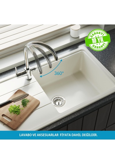 Aqua Bagno Adell Ronda Arıtma Çıkışlı 3/8 Mutfak Bataryası Krom