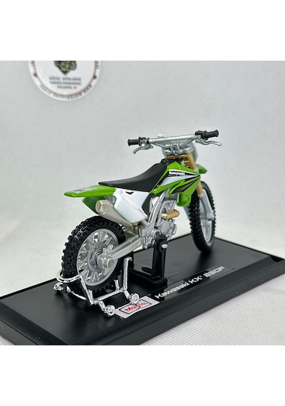 Kawasaki Kx 250f 1:18 Diecast Model Motosiklet Maisto Lisanslı, Metal Gövde, Standlı