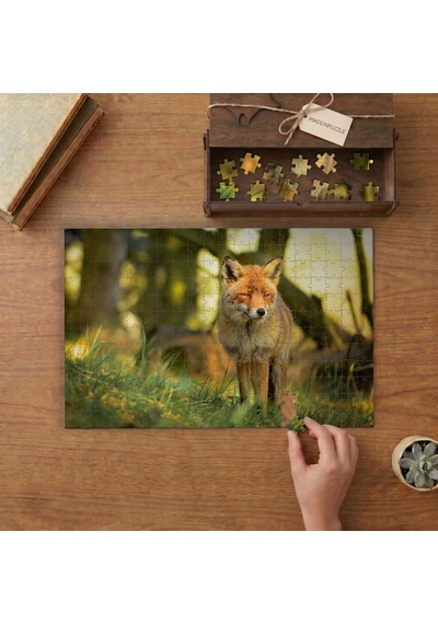 Kızıl Tilki Tasarımı 240 Parça Ahşap Puzzle Ahşap Kutuda Mpy40361