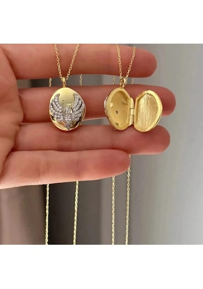 Uzak Şehir Anka Kuşu Alya Çelik Kolye Gold 316l Paslanmaz Çelik Renkli
