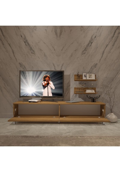Decoraktiv Eko 4 Mdf Std Krom Ayaklı Tv Ünitesi Tv Sehpası Pera