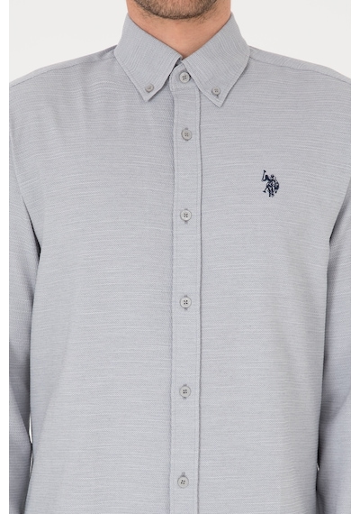 U.s. Polo Assn. Erkek Gri Gömlek Desenli 50316639-vr024 Gri