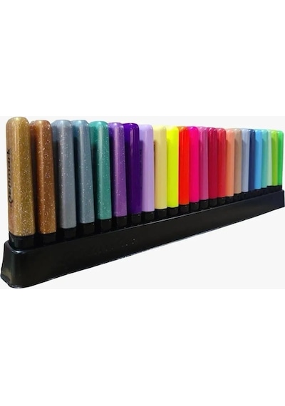 Penmark Masaüstü Stantlı 24 Adet Fosforlu Kalem-penmark-6sim-6pastel-6neon-6tropik Çok Renkli