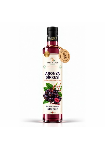 Bala Hatun Aronya Sirkesi 500ml - Doğal Fermantasyon - Aronia Vinegar