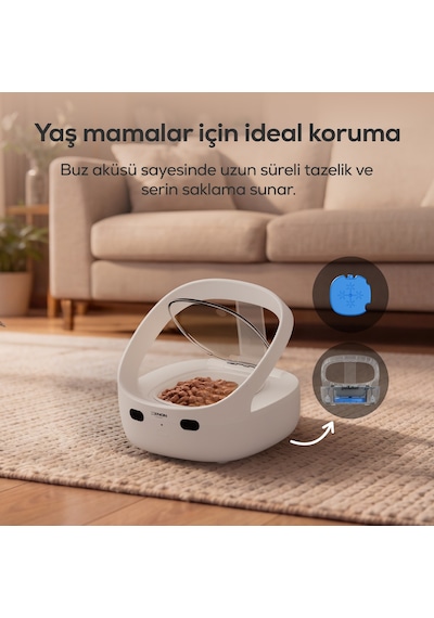 Xenon Smart Akıllı Mama Kabı Rfıd, Mobil Kontrol, Kablosuz, 400ml Kase, 3 Modlu, Kedi Köpek Uyumlu X8607 "