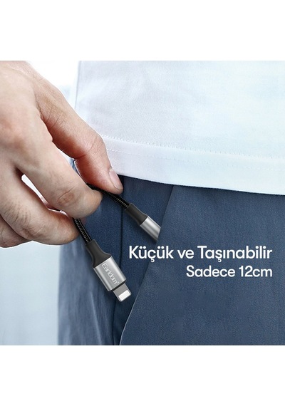 Earldom Ot76 Tak Çalıştır 12cm Lightning To Aux Dönüştürücü - M414