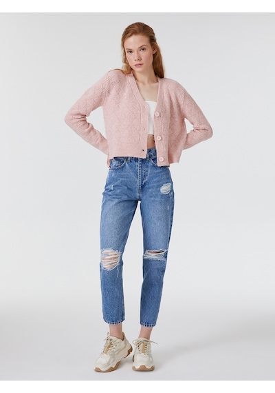 Regular Fit Kadın Hırka Pembe