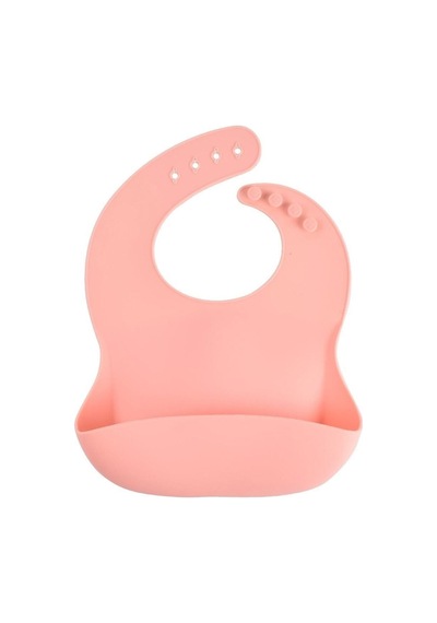 Jojobebek Silikon Vakumlu Kase, Silikon Çatal-kaşık, Silikon Pipetli Bardak, Çerez Kapağı, Önlük / Pembe