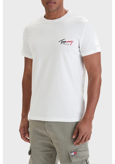 Tommy Jeans Erkek T Shirt Dm0dm22538 Ybl Beyaz