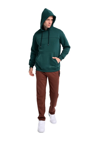 Sportive Lerida Hoodie Erkek Yeşil Günlük Stil Sweatshirt 24ku001-ysl Yeşil
