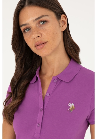 U.S. Polo Assn. Kadın Mor Polo Yaka Tişört 50280067-VR038