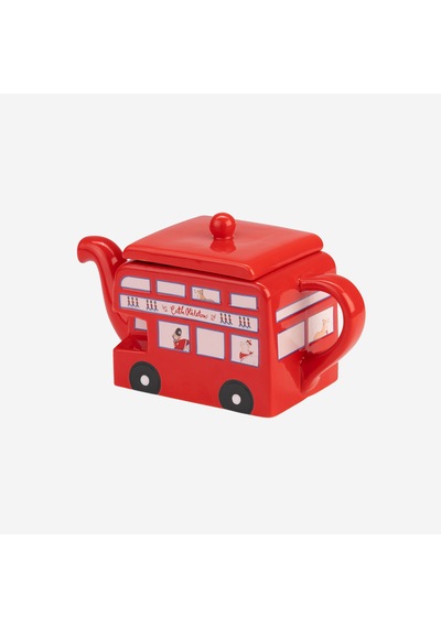 Kırmızı Stoneware Otobüs Formlu Demlik 1000 Ml