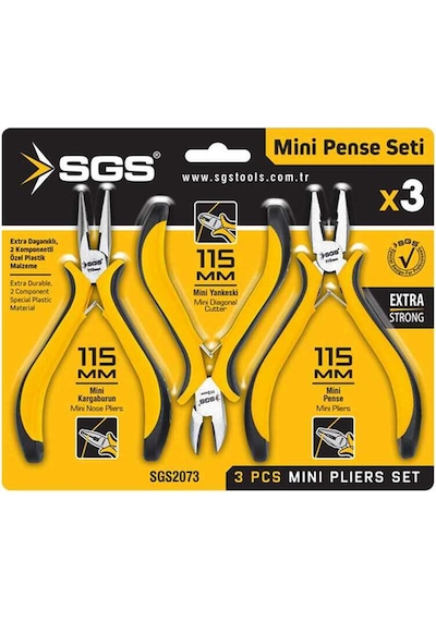 Sgs2073 3 Parça Mini Pense Seti - Pense, Kargaburun, Yankeski