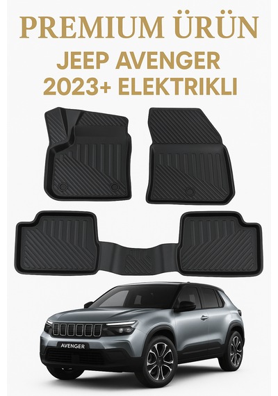 Jeep Avenger 2023+ Elektrikli Uyumlu 3d Oto Paspas Premium