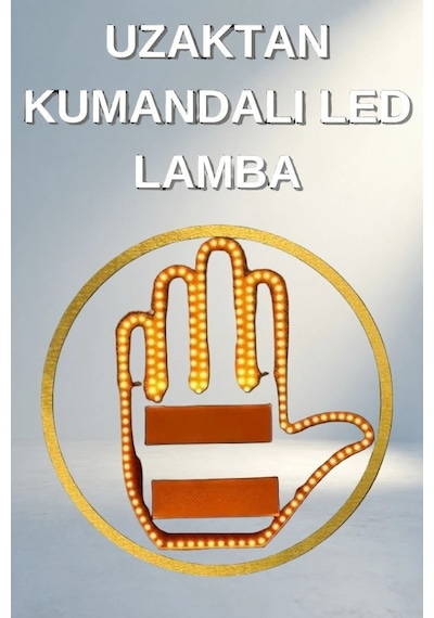 Uzaktan Kumandalı El İşareti 176 Led Ampul İle Araç Camı İçin .