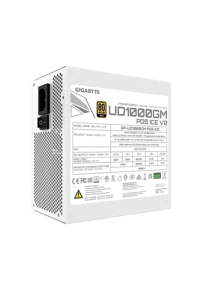 Gıgabyte 1000w 80+gold Gp-ud1000gm Pg5 Ice Tam Modüler Power Supply Beyaz